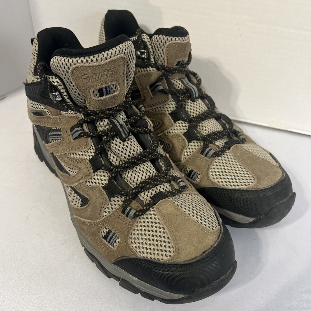 Hi-Tec Hiking Boots Deco Mid WP Waterproof Lace Up Tan Brown Men’s Size 9.5